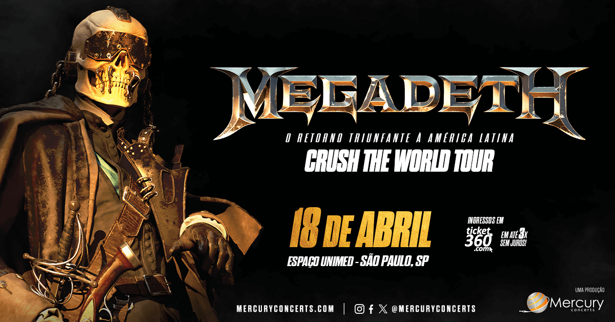 Megadeth Crush the World Tour Latin America 2024 Mercury Concerts